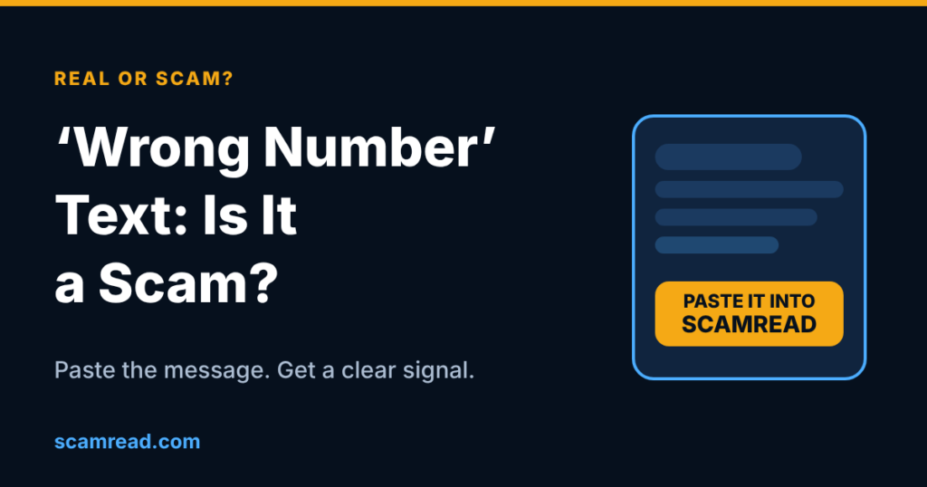 'Sorry, Wrong Number' Text: Is It a Scam?
