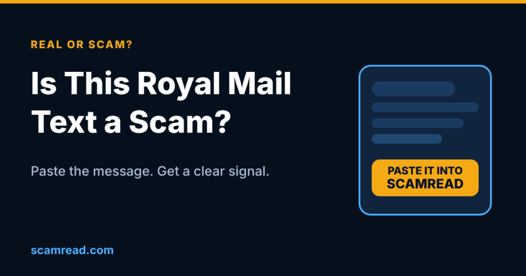 Is This Royal Mail Text a Scam? Fake Redelivery Fee Texts