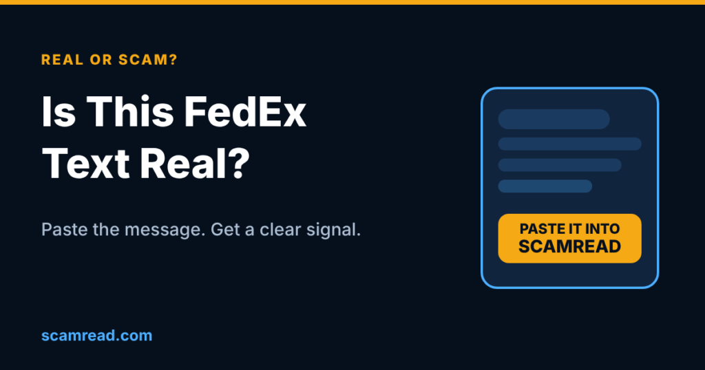 Is This FedEx Text Real? Fake Delivery Texts vs Real Ones