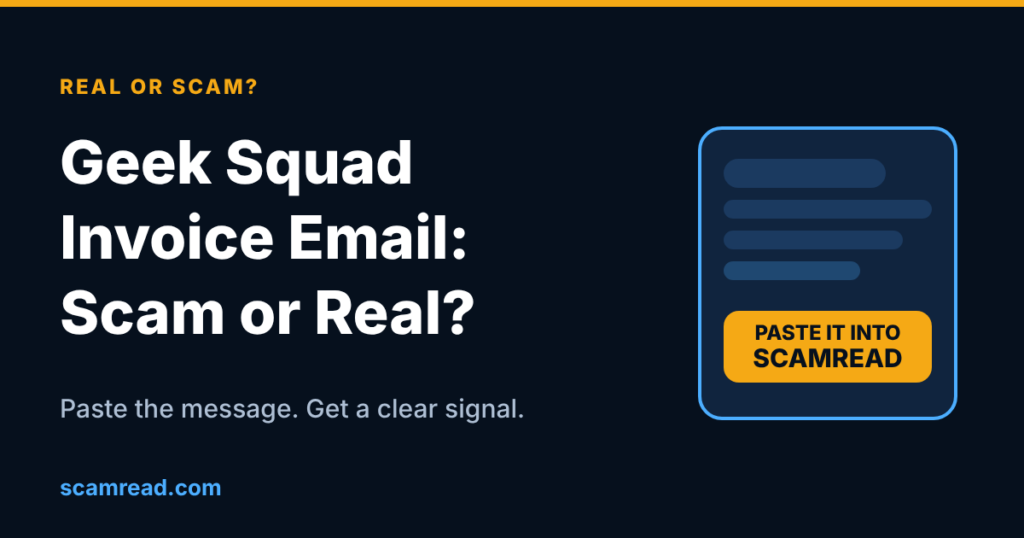 Geek Squad Invoice Email: Scam or Real? Don't Call That Number