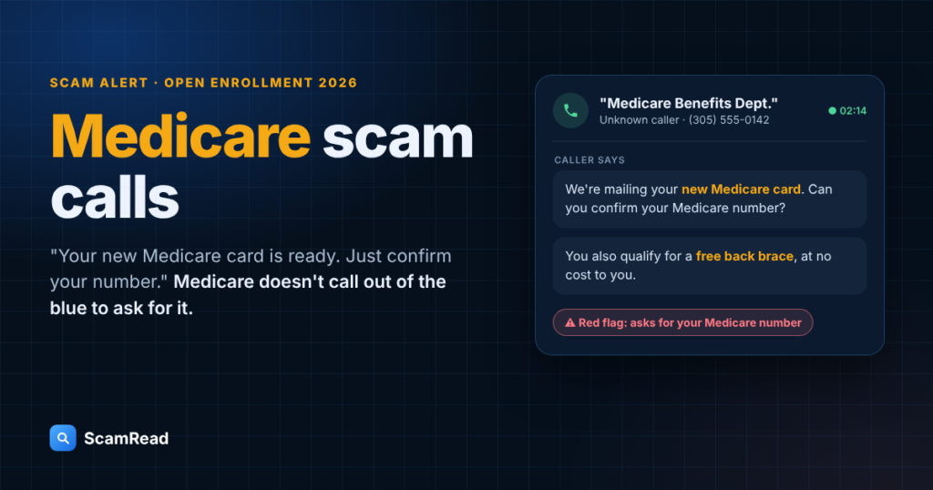Medicare scam calls warning: fake caller claims a new Medicare card is coming and asks you to confirm your Medicare number